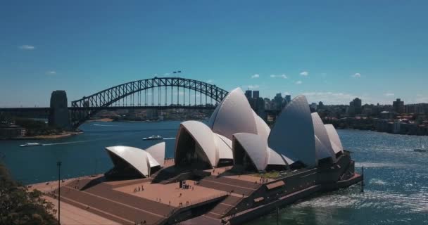 Sydney Australia Noviembre 2018 Vista Aérea Ópera Sídney Centro Artes — Vídeo de stock