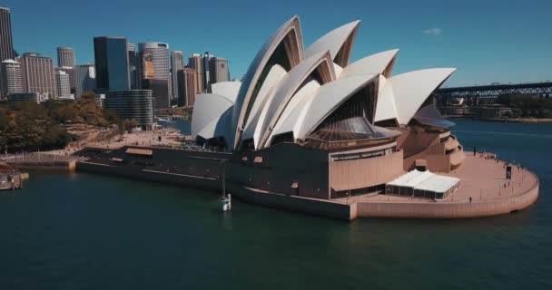 Сидней Австралия Ноября 2018 Года Вид Воздуха Сиднейский Оперный Театр — стоковое видео