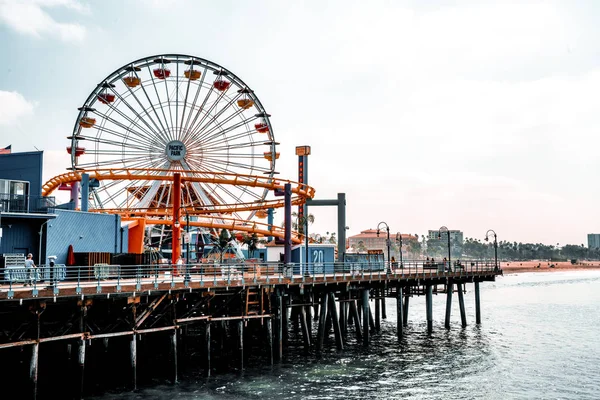 Los Angeles Usa January 2019 Beautiful View Santa Monica Pier — Stock Photo, Image