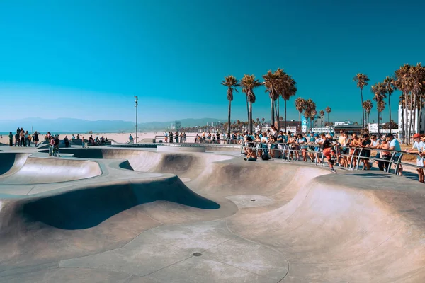 Juni 2018 Los Angeles Usa Venice Beach Skatepark Vid Havet — Stockfoto