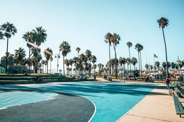 June 2018 Los Angeles Usa Basketball Court Venice Beach Los — Stock Photo, Image