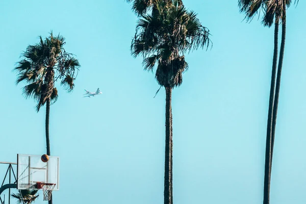 Juin 2018 Los Angeles États Unis Avion Volant Haut Dans — Photo