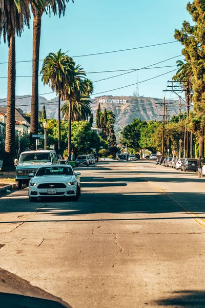 June 2018 Los Angeles Usa White Ford Mustang Parked Street — Stock Photo, Image