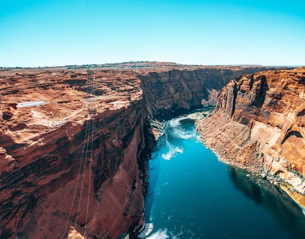 Beautiful Colorado River from Glen Canyon Dam in Grand Canyon