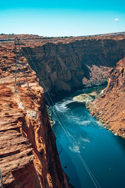 Όμορφο Ποταμό Κολοράντο Από Φράγμα Glen Canyon Στο Grand Canyon — Φωτογραφία Αρχείου