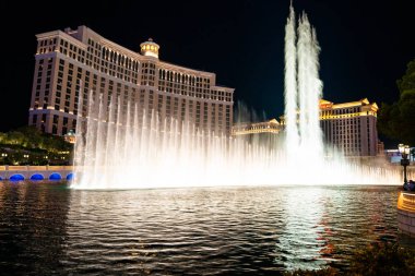 Bellagio hotel, Las Vegas, ABD. 01 Haziran 2018. Güzel Bellagio çeşme ortasında Las Vegas göstermek.