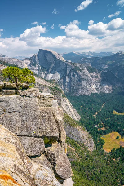 Güzel Yarım Kubbe Kayalıklarla Yosemite Milli Parkı Içinde Usa Şaşırtıcı — Stok fotoğraf