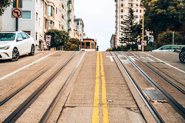 San Francisco Amerika Birleşik Devletleri Temmuz 2018 Geleneksel Klasik Teleferik — Stok fotoğraf