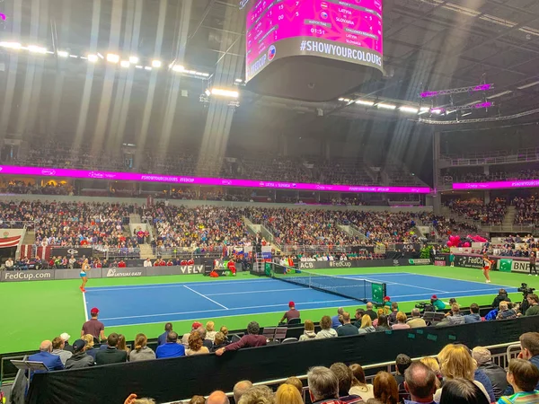 2019 Riga Letonya Fedcup Bnp Paribas Takım Letonya Arena Riga — Stok fotoğraf