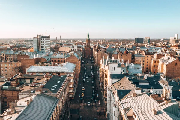 Aerial Panoramic Old Town View Riga Capital Latvia — Stock Photo, Image