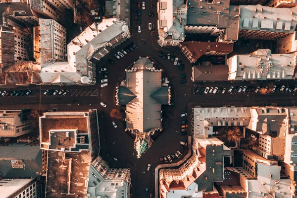 Vista Panorámica Del Atardecer Ciudad Riga Cerca Del Casco Antiguo —  Fotos de Stock