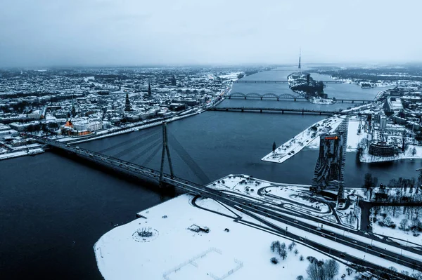 Března 2019 Riga Lotyšsko Letecký Pohled Budovu Švédů Rize Během — Stock fotografie
