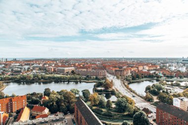 Yukarıdan Hava Kopenhag görünümü.