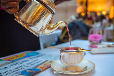 Londra, İngiltere. 10 Mayıs 2018. Londra'da Ritz otelde güzel ikindi çay töreni. 
