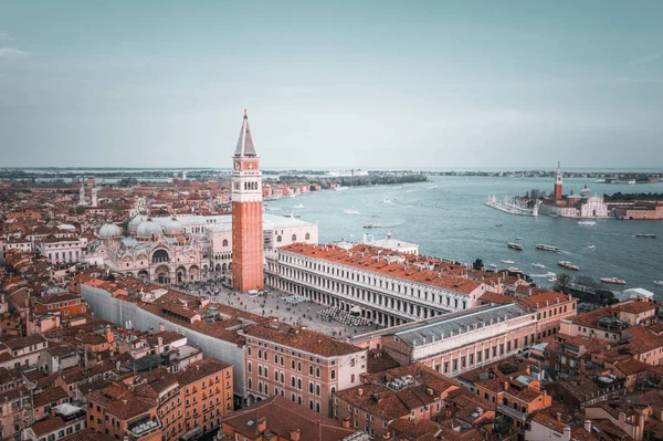 Hermosa Vista Aérea Sobre Plaza San Marco Venecia Italia — Foto de Stock