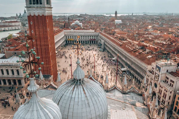 Splendida Vista Sulla Basilica San Marco Sopra Piazza San Marco — Foto Stock