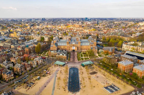 April 2019 Amsterdam Netherlands Aerial View Rijksmuseum Netherlands National Museum — Stock Photo, Image