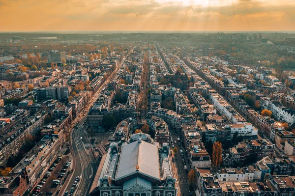Luftaufnahme Des Berühmten Concertgebouw Amsterdam Niederlande Concertgebouw Gilt Als Einer — Stockfoto