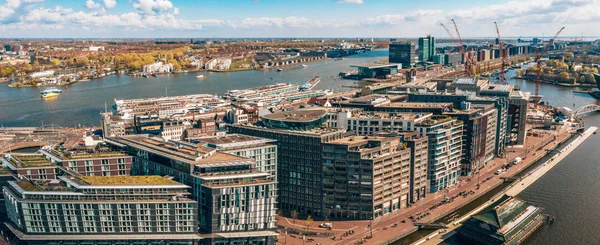 Veduta Aerea Amsterdam Bellissimo Panorama Della Città — Foto Stock