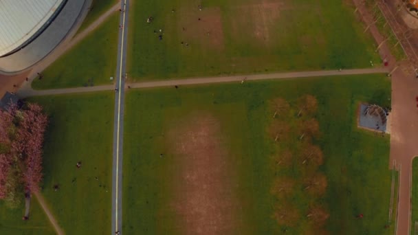 Luchtfoto Amsterdam Landschap Nabij Beroemde Musea Parken — Stockvideo