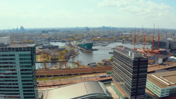 Fantastisk Luftutsikt Över Amsterdam — Stockvideo