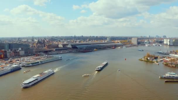 Geweldige Luchtfoto Amsterdam — Stockvideo