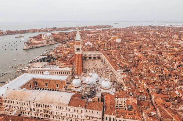 Aerial View Venice Panoramic Landmark Aerial View Piazza San Marco — Stock Photo, Image