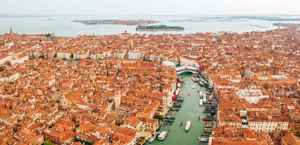 Hermosa Vista Venecia Desde Arriba Techos Anaranjados Arquitectura Clásica — Foto de Stock