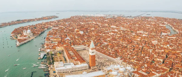 Luchtfoto Van Het San Marcoplein Venetië Italië — Stockfoto