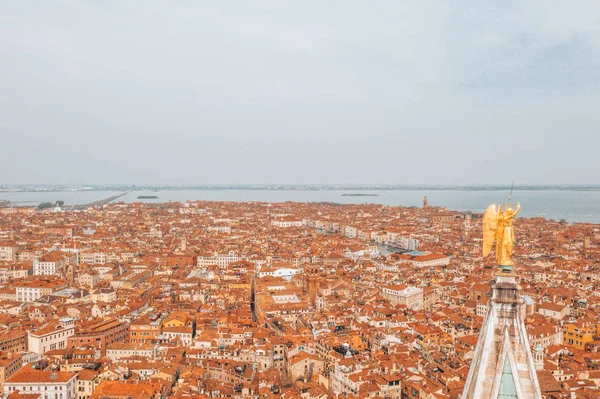 Bellissima Venezia Vista Dall Alto Tetti Arancioni Architettura Classica — Foto Stock