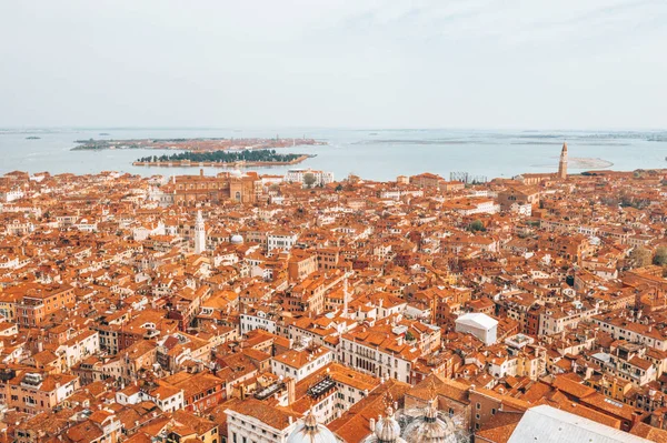 Красивый Вид Сверху Венецию Оранжевые Крыши — стоковое фото