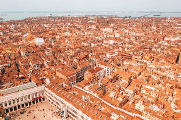 Bellissima Venezia Vista Dall Alto Tetti Arancioni Architettura Classica — Foto Stock