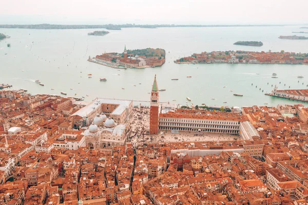 Vista Aérea Plaza San Marcos Venecia Italia — Foto de Stock