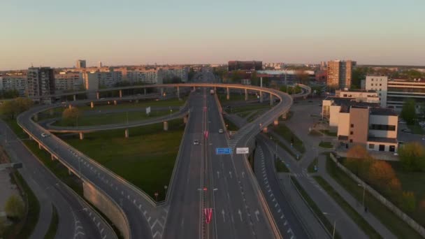 Den April 2019 Riga Lettland Flygbild Över Södra Bron Dienvidu — Stockvideo