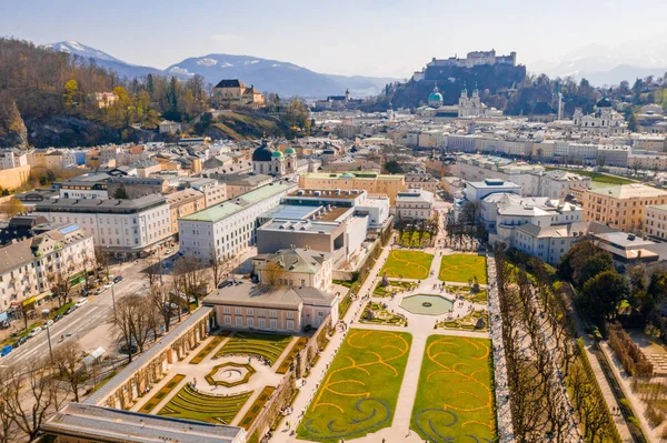 Мая 2019 Года Зальцбург Австрия Вид Воздуха Знаменитые Сады Мирабель — стоковое фото