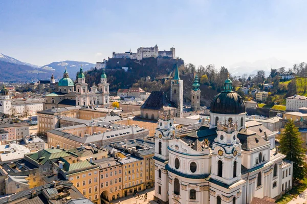 Gyönyörű Salzburgi Tájkép Tradicionális Osztrák Stílus — Stock Fotó