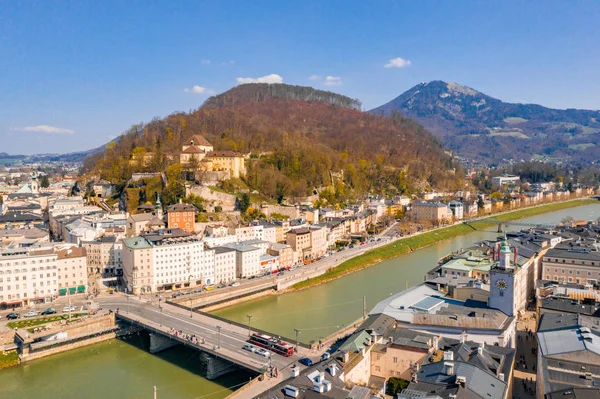 Gyönyörű Salzburgi Tájkép Tradicionális Osztrák Stílus — Stock Fotó