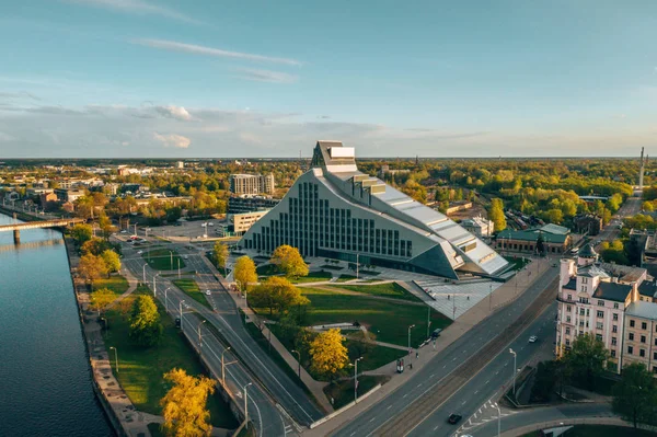 Рига Латвия Апреля 2019 Года Вид Латвийскую Национальную Библиотеку Риге — стоковое фото