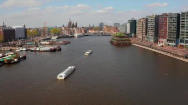 Amsterdam üzerinde inanılmaz hava görünümü.