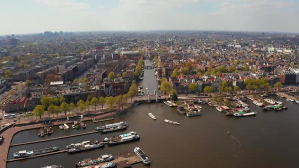 Дивовижна Повітряна Думка Над Амстердамом — стокове відео