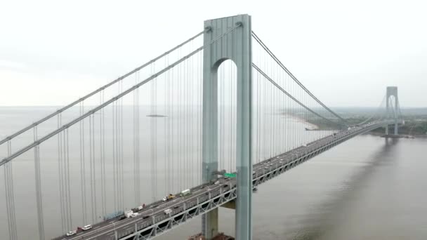Верраццано Звужує Міст Брукліні Стейтен Айленд — стокове відео