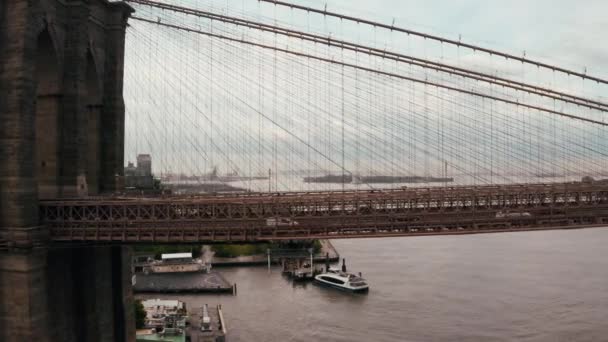 Γέφυρα Βερραzzano Νάισς Στο Μπρούκλιν Και Στέτεν Άιλαντ — Αρχείο Βίντεο