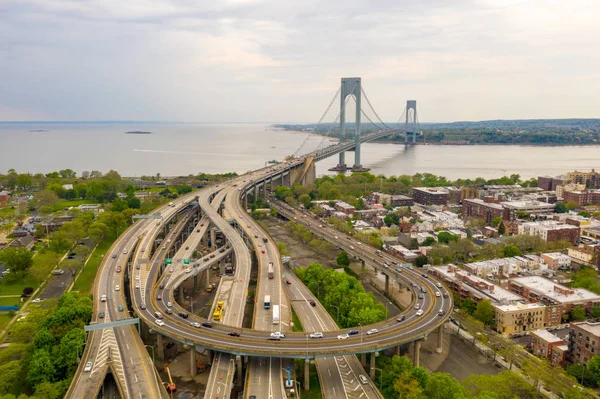 Vue Aérienne Sur Quartier Brooklyn New York Par Une Journée — Photo