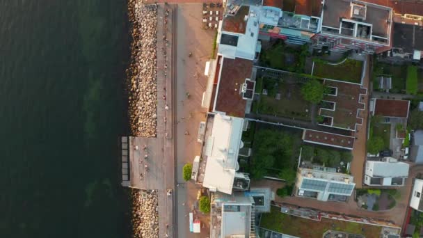 Hermosa Vista Del Vastra Hamnen Puerto Occidental Malmo Suecia — Vídeo de stock