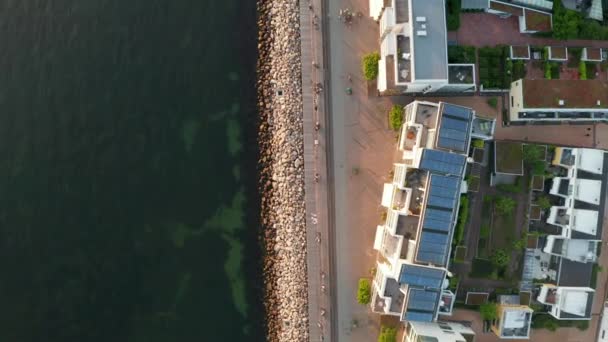 Prachtig Uitzicht Vastra Hamnen Westelijke Haven Malmö Zweden — Stockvideo