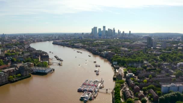 Pemandangan Udara Yang Indah Dari Pusat Kota London Dari Atas — Stok Video