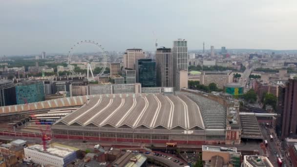 Bela Vista Aérea Centro Cidade Londres Partir Cima Perto Tower — Vídeo de Stock