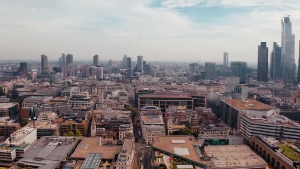 Luchtfoto Panoramisch Stadsgezicht Uitzicht Londen Rivier Theems Engeland Verenigd Koninkrijk — Stockvideo