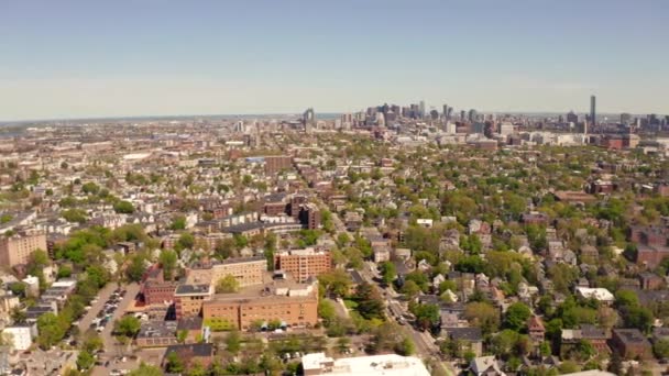 Edifícios Passarelas Harvard Yard Universidade Harvard Cambridge Massachusetts — Vídeo de Stock