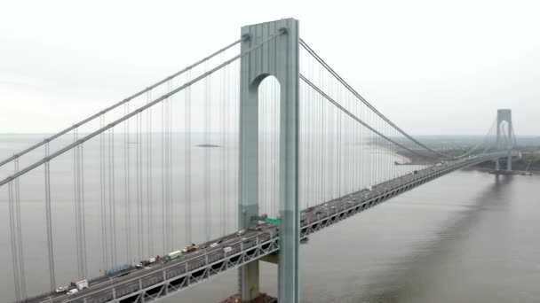 Верраццано Звуй Міст Брукліні Стейтен Айленд — стокове відео